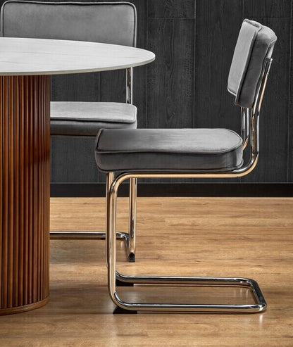 Kitchen Chair K510 | size: Width: 49cm, Height: 85cm, Depth: 55cm | color: Gray | image: 4 | variant: 1003403