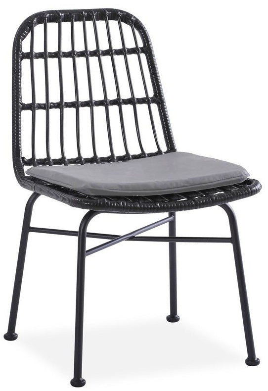 Kitchen Chair Luxembourg | size: Width: 47cm, Height: 85cm, Depth: 45cm | color: Black/Grey | image: 0 | variant: 1002313