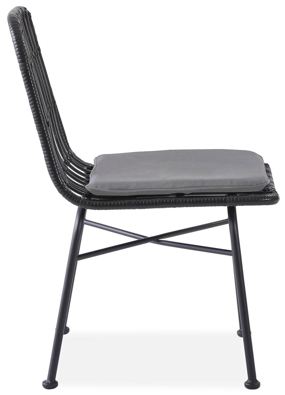 Kitchen Chair Luxembourg | size: Width: 47cm, Height: 85cm, Depth: 45cm | color: Black/Grey | image: 3 | variant: 1002313