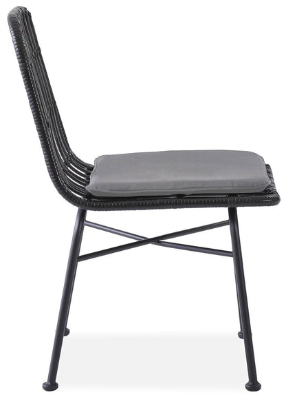 Kitchen Chair Luxembourg | size: Width: 47cm, Height: 85cm, Depth: 45cm | color: Black/Grey | image: 3 | variant: 1002313