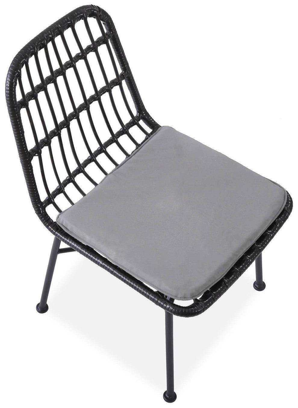 Kitchen Chair Luxembourg | size: Width: 47cm, Height: 85cm, Depth: 45cm | color: Black/Grey | image: 5 | variant: 1002313