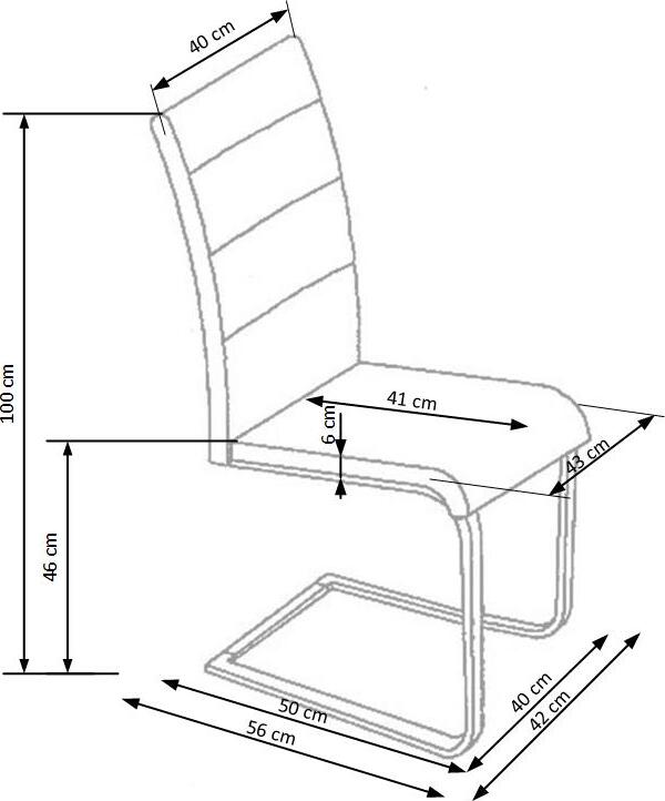 Kitchen Chair Marseille | size: Width: 42cm, Height: 100cm, Depth: 56cm | color: Gray | image: 8 | variant: 1002547