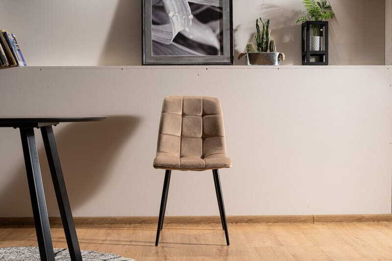Kitchen Chair Medina | size: Width: 47cm, Height: 87cm, Depth: 41cm | color: Beige | image: 6 | variant: 1003673