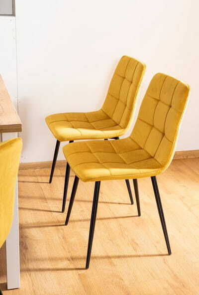 Kitchen Chair Medina | size: Width: 47cm, Height: 87cm, Depth: 41cm | color: Yellow | image: 6 | variant: 1003671