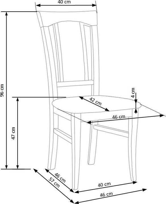 Kitchen Chair Nice | size: Width: 46cm, Height: 96cm, Depth: 57cm | color: Beige | image: 2 | variant: 1002551