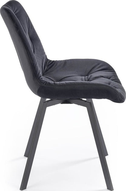 Kitchen Chair Salamanca | size: Width: 54cm, Height: 86cm, Depth: 63cm | color: Black | image: 3 | variant: 1002517
