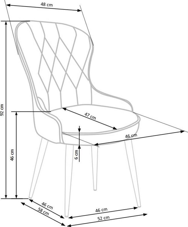 Kitchen Chair Sarajevo | size: Width: 52cm, Height: 92cm, Depth: 58cm | color: Gray | image: 5 | variant: 1002272
