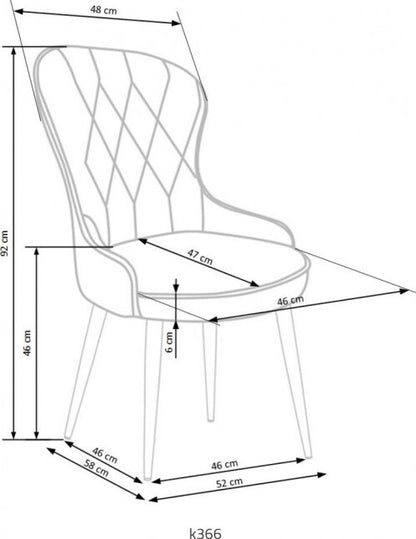 Kitchen Chair Sarajevo | size: Width: 52cm, Height: 92cm, Depth: 58cm | color: Green | image: 10 | variant: 1002273