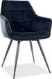 Kitchen Chair Sharjah | size: Width: 59cm, Height: 90cm, Depth: 45cm | color: Black | image: 1 | variant: 1003646