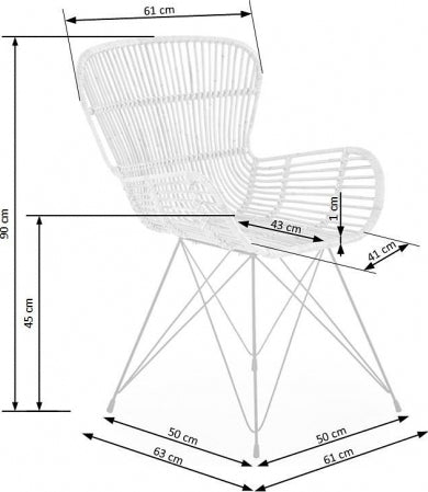 Kitchen Chair Sofia | size: Width: 61cm, Height: 90cm, Depth: 63cm | color: Beige | image: 5 | variant: 1002254