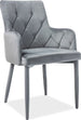 Kitchen Chair Soweto | size: Width: 55cm, Height: 88cm, Depth: 44cm | color: Gray | image: 1 | variant: 1003724