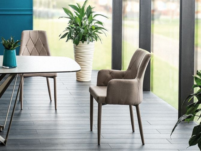 Kitchen Chair Soweto | size: Width: 55cm, Height: 88cm, Depth: 44cm | color: Gray | image: 3 | variant: 1007704