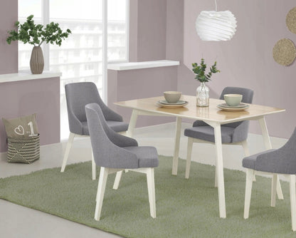 Kitchen Chair St Etienne | size: Width: 51cm, Height: 82cm, Depth: 55cm | color: White/Grey | image: 2 | variant: 1002590