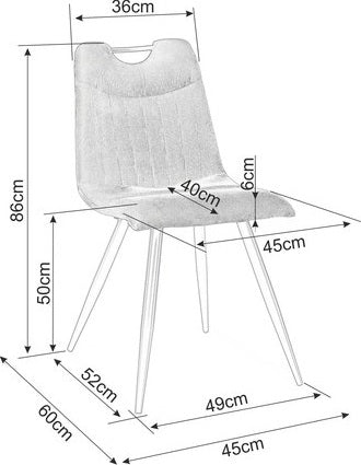 Kitchen Chair St Louis | size: Width: 45cm, Height: 86cm, Depth: 40cm | color: Brown | image: 3 | variant: 1003695