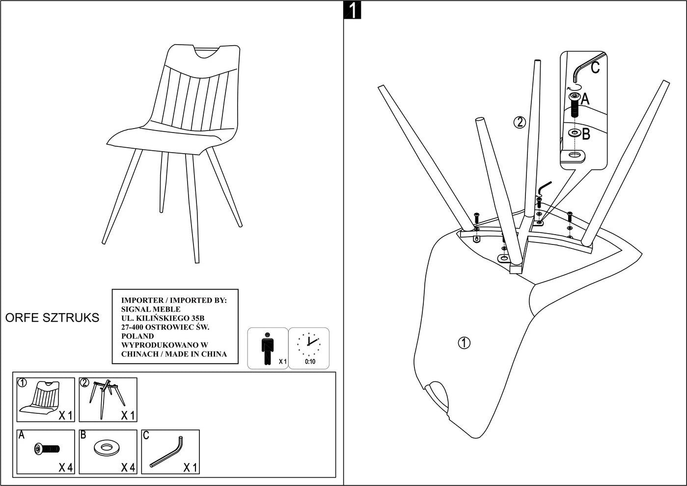 Kitchen Chair St Louis | size: Width: 45cm, Height: 86cm, Depth: 40cm | color: Gray | image: 4 | variant: 1003697