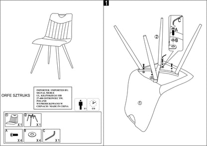 Kitchen Chair St Louis | size: Width: 45cm, Height: 86cm, Depth: 40cm | color: Gray | image: 4 | variant: 1003697