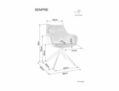 Kitchen Chair Surat | size: Width: 58cm, Height: 83cm, Depth: 43cm | color: Olive | image: 3 | variant: 1003772