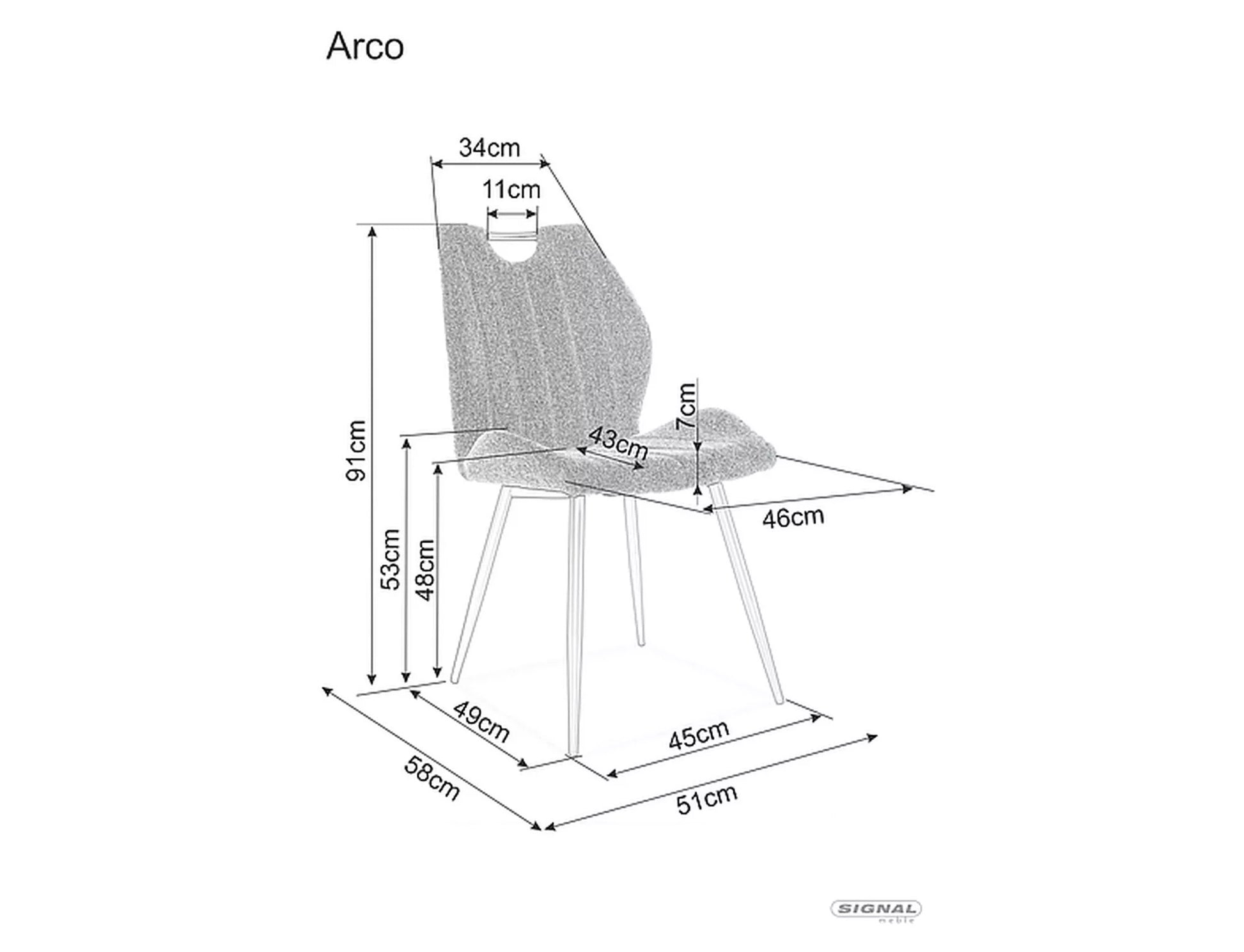 Kitchen Chair Taipei | size: Width: 51cm, Height: 91cm, Depth: 43cm | color: Gray | image: 2 | variant: 1003978