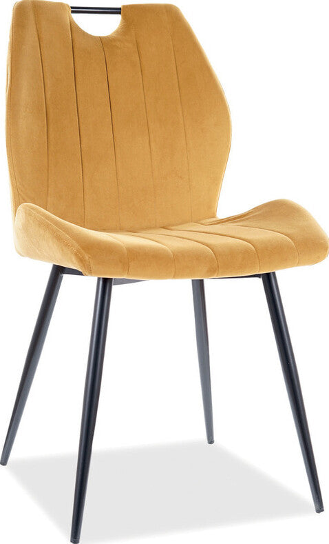 Kitchen Chair Taipei | size: Width: 51cm, Height: 91cm, Depth: 46cm | color: Yellow | image: 1 | variant: 1003535
