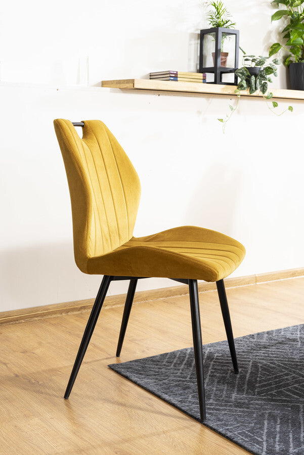 Kitchen Chair Taipei | size: Width: 51cm, Height: 91cm, Depth: 46cm | color: Yellow | image: 2 | variant: 1003535