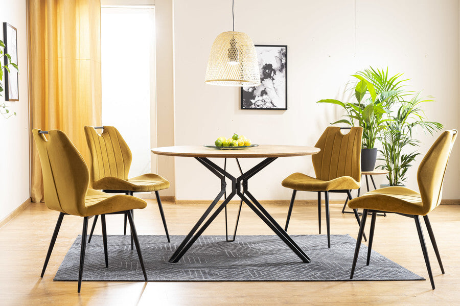 Kitchen Chair Taipei | size: Width: 51cm, Height: 91cm, Depth: 46cm | color: Yellow | image: 4 | variant: 1003535