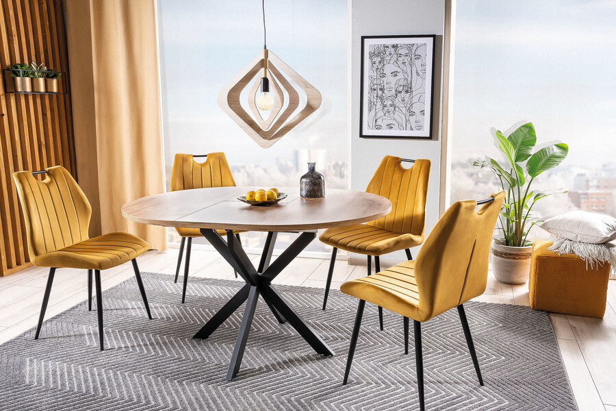 Kitchen Chair Taipei | size: Width: 51cm, Height: 91cm, Depth: 46cm | color: Yellow | image: 5 | variant: 1003535