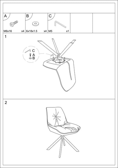 Kitchen Chair Tokyo | size: Width: 53cm, Height: 89cm, Depth: 45cm | color: Gray | image: 6 | variant: 1003555