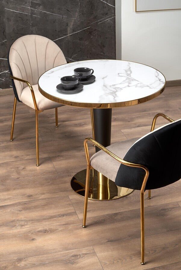 Kitchen Chair West Totnes | size: Width: 53cm, Height: 80cm, Depth: 57cm | color: Beige | image: 1 | variant: 1007320