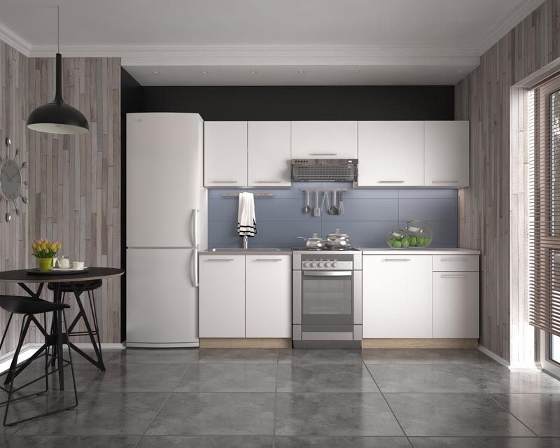 Kitchen Equipment Set Daria | size: Width: 240cm | color: White | image: 1 | variant: 1000145