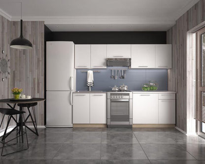 Kitchen Equipment Set Daria | size: Width: 240cm | color: White | image: 1 | variant: 1000145
