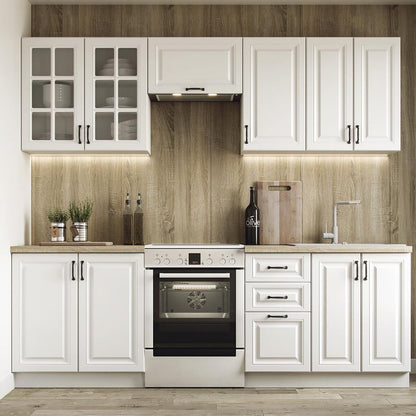 Kitchen Equipment Set Elizabeth | size: Width: 240cm, Height: 214cm, Depth: 60cm | color: White | image: 1 | variant: 1012626