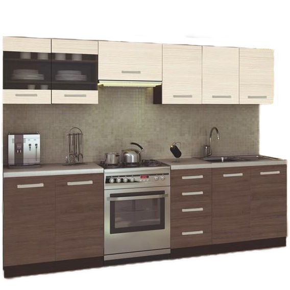 Kitchen Equipment Set Filey | size: Width: 260cm | color: Natural | image: 0 | variant: 1006621