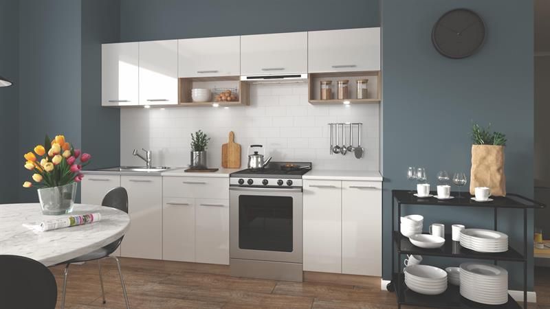 Kitchen Equipment Set Norrkoping | size: Width: 260cm | color: White | image: 1 | variant: 1001905
