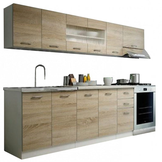Kitchen Equipment Set Perla | size: Width: 240cm | color: Natural | image: 0 | variant: 1010811