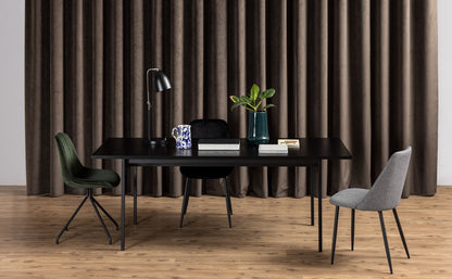 Kitchen Table Angus | size: Length: 90cm, Width: 200cm, Height: 74cm | color: Black | image: 5 | variant: 1012352
