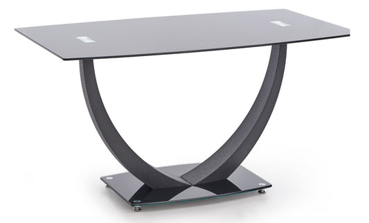 Kitchen Table Anton | size: Length: 80cm, Width: 140cm, Height: 75cm | color: Black | image: 1 | variant: 1011232