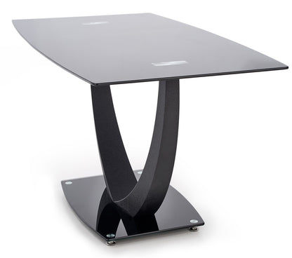 Kitchen Table Anton | size: Length: 80cm, Width: 140cm, Height: 75cm | color: Black | image: 3 | variant: 1011232