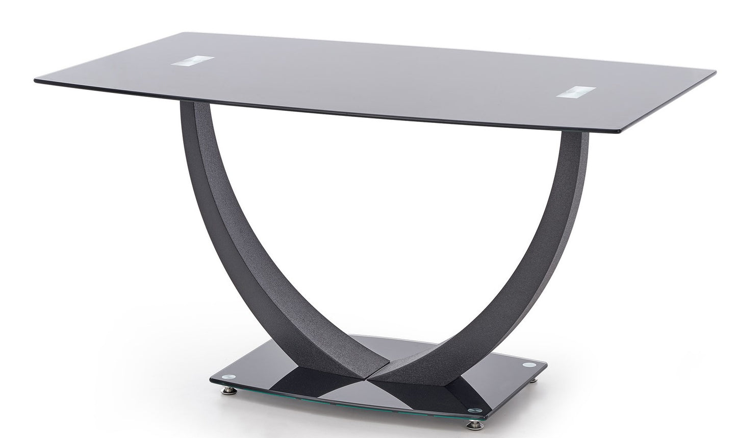 Kitchen Table Anton | size: Length: 80cm, Width: 140cm, Height: 75cm | color: Black | image: 4 | variant: 1011232