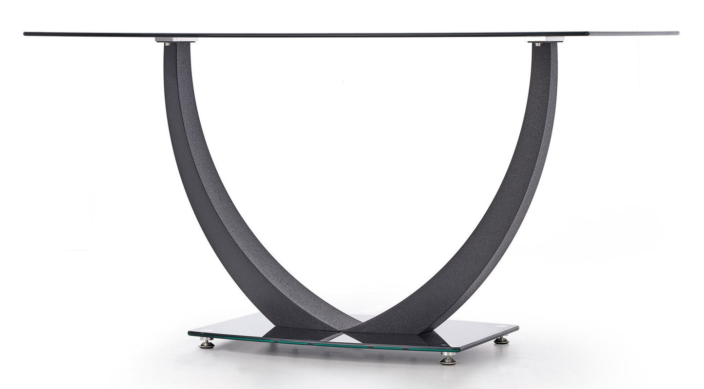 Kitchen Table Anton | size: Length: 80cm, Width: 140cm, Height: 75cm | color: Black | image: 5 | variant: 1011232