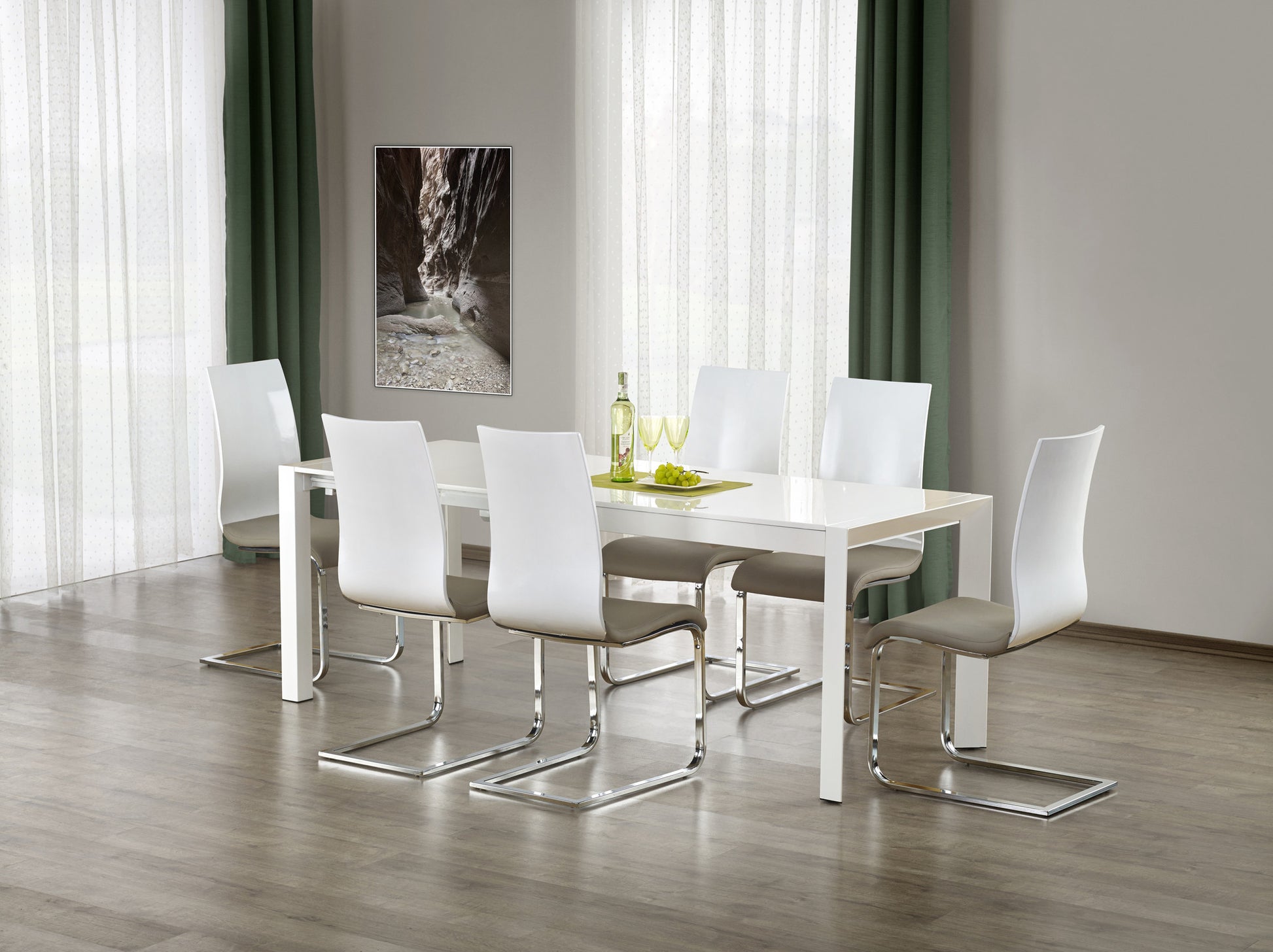 Kitchen Table Aylesbury | size: Length: 80cm, Width: 210cm, Height: 76cm | color: White | image: 2 | variant: 1006853