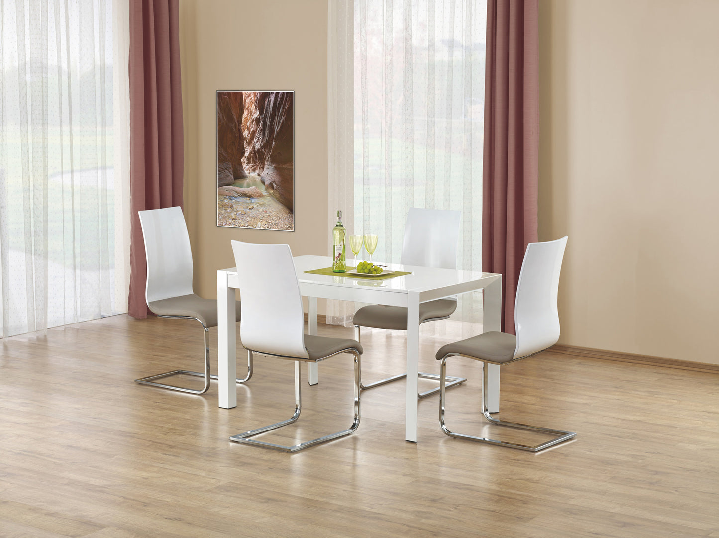 Kitchen Table Aylesbury | size: Length: 80cm, Width: 210cm, Height: 76cm | color: White | image: 3 | variant: 1006853