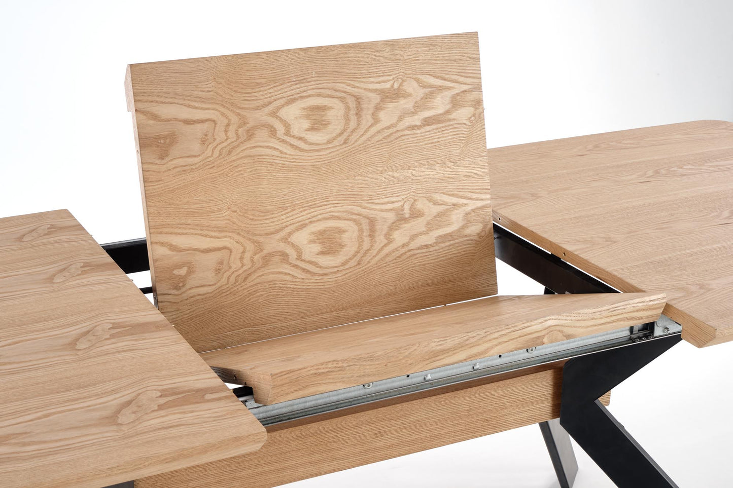 Kitchen Table Bacardi | size: Length: 90cm, Width: 220cm, Height: 76cm | color: Black/Oak | image: 8 | variant: 1012000