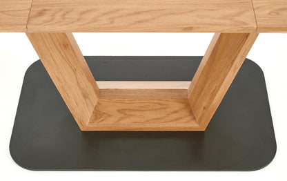 Kitchen Table Blacky | size: Length: 90cm, Width: 220cm, Height: 76cm | color: Oak | image: 5 | variant: 1011292