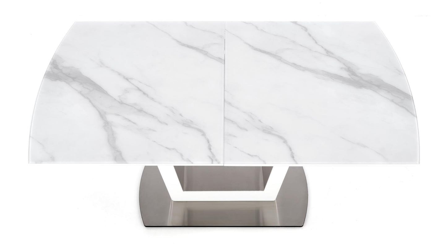 Kitchen Table Blanco | size: Length: 90cm, Width: 200cm, Height: 76cm | color: White/Marble | image: 9 | variant: 1011999