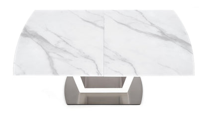 Kitchen Table Blanco | size: Length: 90cm, Width: 200cm, Height: 76cm | color: White/Marble | image: 9 | variant: 1011999