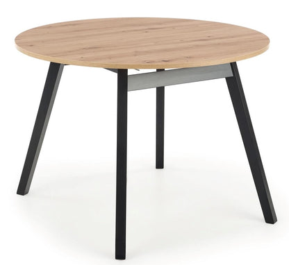Kitchen Table Bogota | size: Length: 102cm, Width: 142cm, Height: 73cm, Diameter: 102cm | color: Black/Oak | image: 1 | variant: 1003164