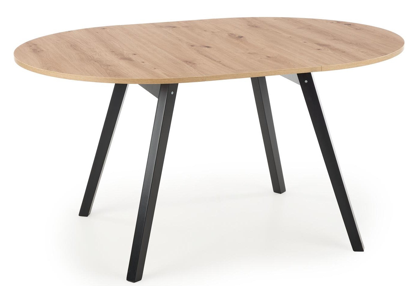 Kitchen Table Bogota | size: Length: 102cm, Width: 142cm, Height: 73cm, Diameter: 102cm | color: Black/Oak | image: 2 | variant: 1003164