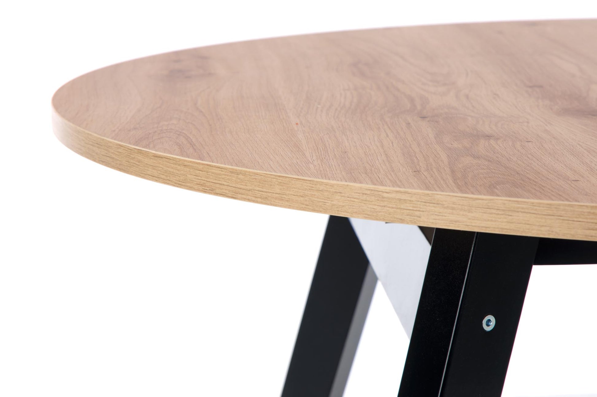 Kitchen Table Bogota | size: Length: 102cm, Width: 142cm, Height: 73cm, Diameter: 102cm | color: Black/Oak | image: 6 | variant: 1003164