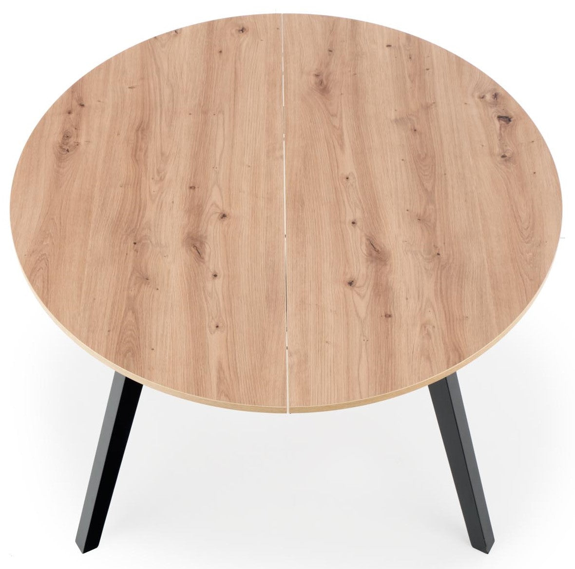 Kitchen Table Bogota | size: Length: 102cm, Width: 142cm, Height: 73cm, Diameter: 102cm | color: Black/Oak | image: 7 | variant: 1003164