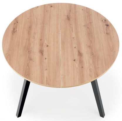 Kitchen Table Bogota | size: Length: 102cm, Width: 142cm, Height: 73cm, Diameter: 102cm | color: Black/Oak | image: 7 | variant: 1003164